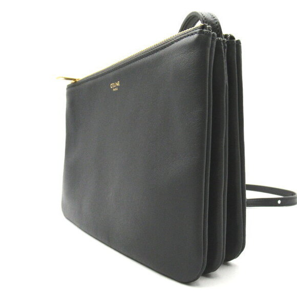 Celine Trio Shoulder Bag Leather Gray - Picture 3 of 10